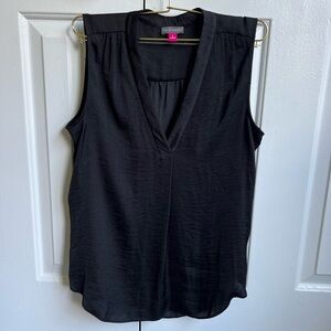 Vince Camuto Black V-Neck Blouse
